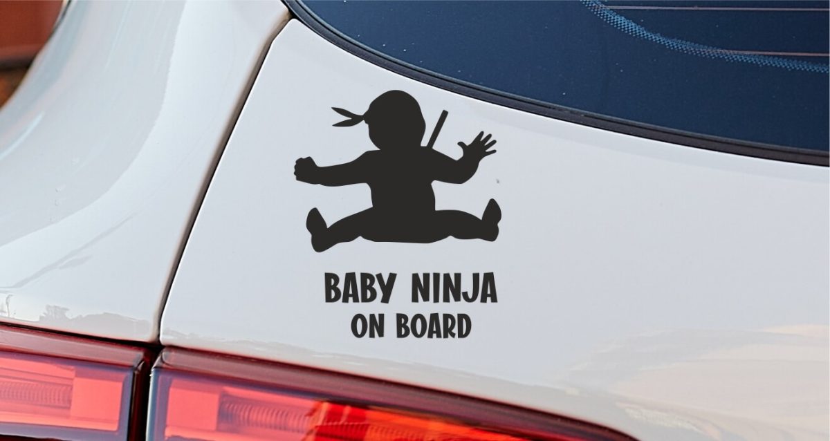 Αυτοκόλλητο Βινύλιο "Baby Ninja on Board" για Αυτοκίνητο 🚗👶🥷 — εικόνα 2 από 3