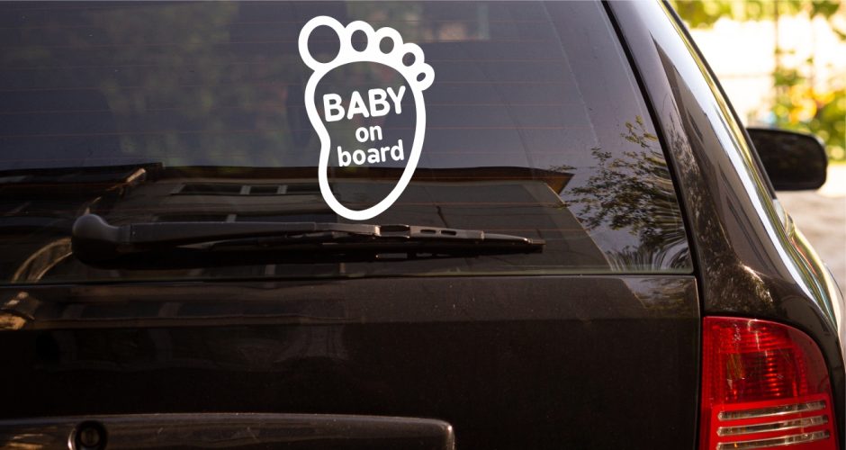 Αυτοκόλλητα Αυτοκινήτου - Αυτοκόλλητο Baby footprint