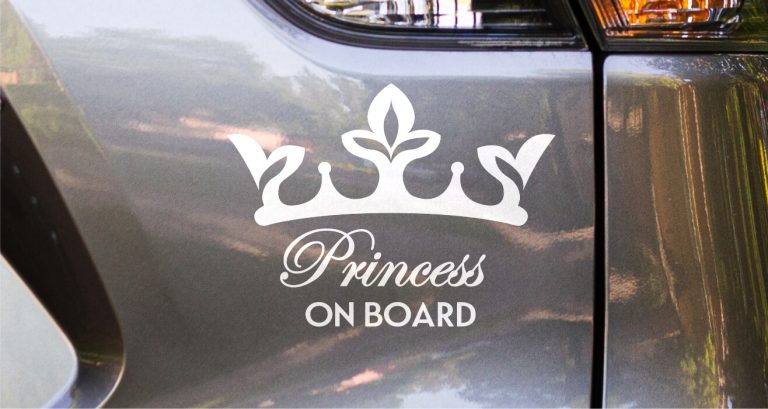 Baby on Board - Αυτοκόλλητο Βινύλιο "Princess on Board" για Αυτοκίνητο 🚗👑 — εικόνα 1 από 3