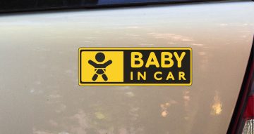 Αυτοκόλλητα Αυτοκινήτου - Baby in Car σε πλαίσιο