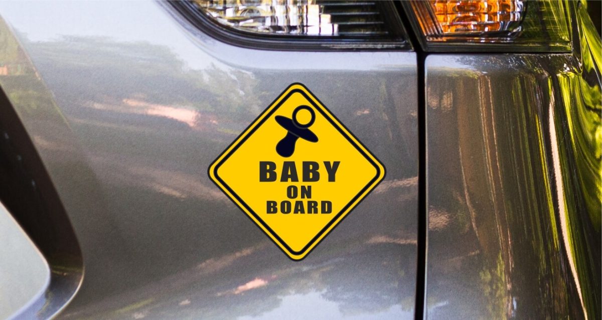 Αυτοκόλλητο Βινύλιο "Baby on Board - Ρόμβος" για Αυτοκίνητο 🚗👶 — εικόνα 1 από 2