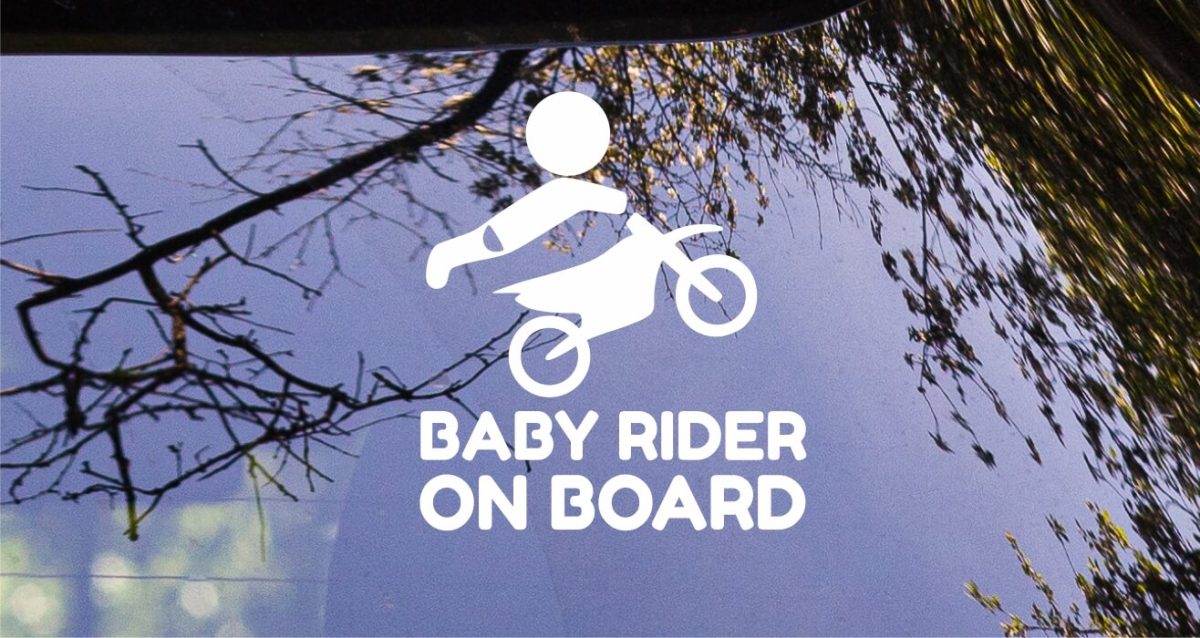 Αυτοκόλλητο Βινύλιο "Baby Rider on Board" για Αυτοκίνητο 🚗👶🛵 — εικόνα 2 από 3