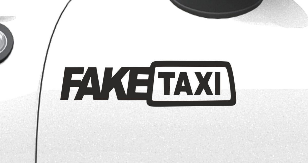 Αυτοκόλλητο Βινύλιο "FAKE TAXI" για Αυτοκίνητο 🚖 — εικόνα 1 από 3