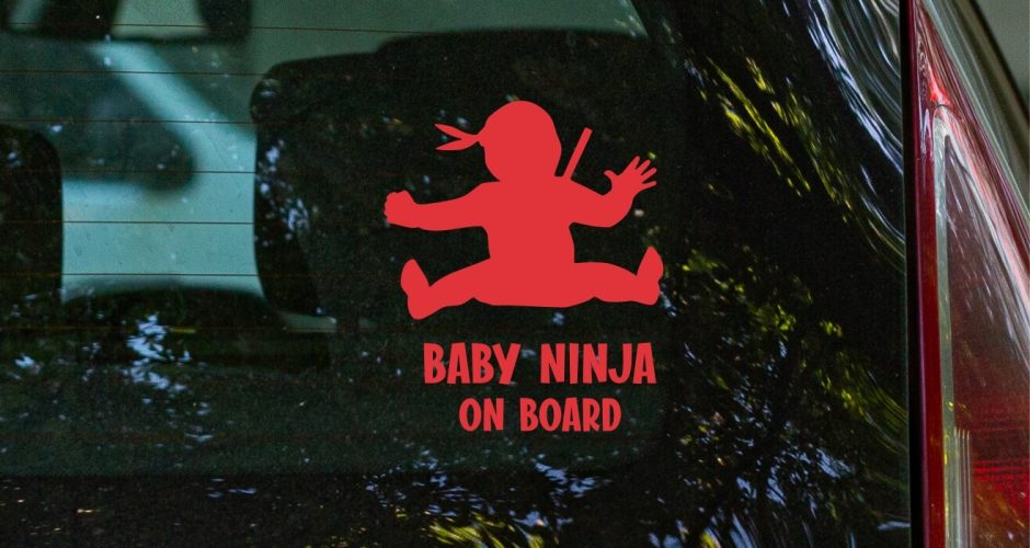 Αυτοκόλλητα Αυτοκινήτου - Αυτοκόλλητο Baby Ninja on Board