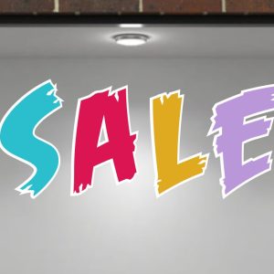 Αυτοκόλλητα καταστημάτων - "Colorful Sale" - Αυτοκόλλητο Βιτρίνας με Χρωματιστά Γράμματα 🌈🛒 — εικόνα 1 από 3