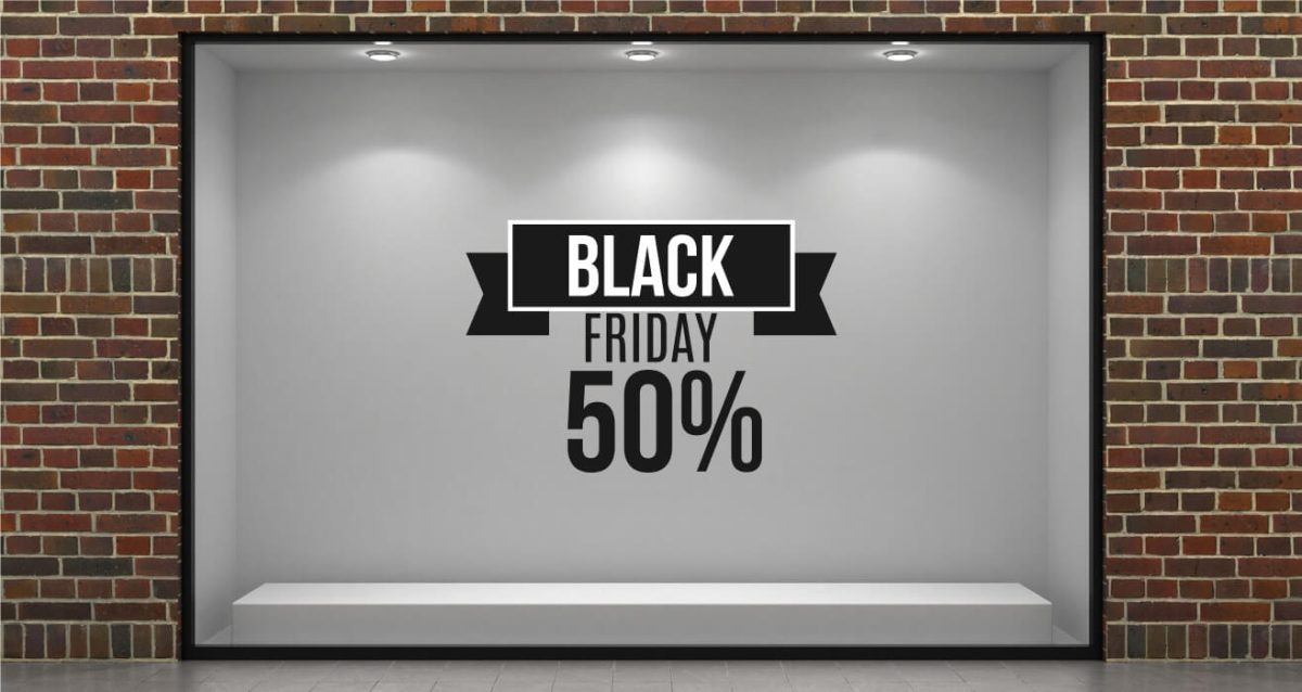 Αυτοκόλλητο Βιτρίνας Καταστημάτων - Black Friday Εκπτώσεις — εικόνα 1 από 3