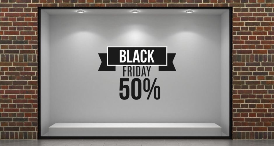 Black Friday - Αυτοκόλλητο βιτρίνας "BLACK FRIDAY SALE"