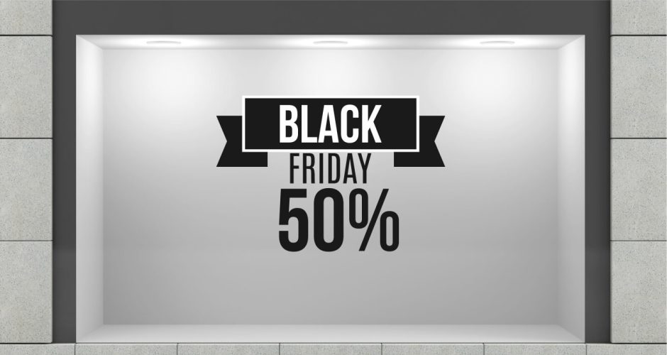 Black Friday - Αυτοκόλλητο βιτρίνας "BLACK FRIDAY SALE"