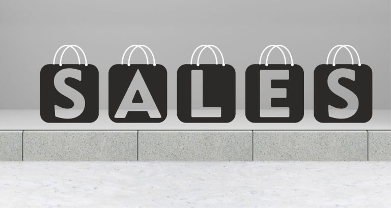 Αυτοκόλλητα καταστημάτων - "SALES Shopping Bag" - Αυτοκόλλητο Βιτρίνας με Τσάντα Αγορών 🛍️✨ — εικόνα 1 από 3
