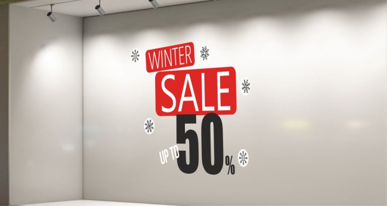 Αυτοκόλλητα καταστημάτων - "Winter Sale" - Αυτοκόλλητο Βιτρίνας για Χειμερινές Εκπτώσεις ❄️✨ — εικόνα 1 από 3