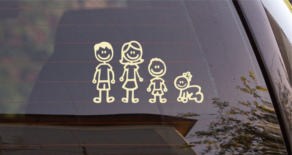 Αυτοκόλλητα Αυτοκινήτου - Αυτοκόλλητο αυτοκινήτου Family