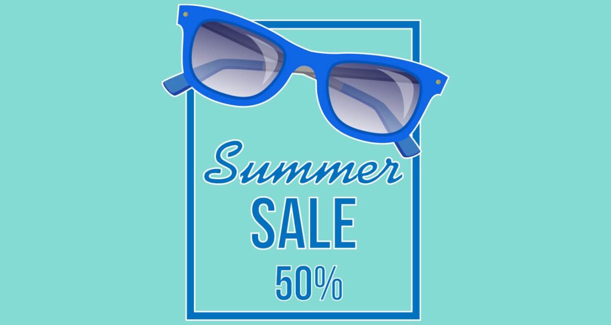 "Summer Sale Sunglasses" - Αυτοκόλλητο Βιτρίνας για Καλοκαιρινές Προσφορές 🕶️☀️ — εικόνα 3 από 3