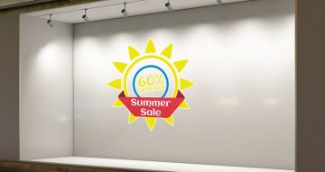 Αυτοκόλλητα καταστημάτων - Summer sale - Sun