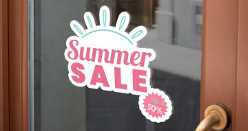 Αυτοκόλλητα καταστημάτων - Summer sale Ήλιος