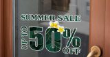 "Summer Sale Tropical" - Αυτοκόλλητο Βιτρίνας για Καλοκαιρινές Προσφορές με Τροπικό Design 🏝️🍹 — εικόνα 1 από 3