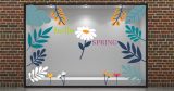 Ανοιξιάτικη σύνθεση ‘hello SPRING’ με λουλούδια και φύλλα — εικόνα 1 από 6
