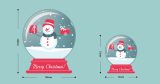 Χριστουγεννιάτικο Αυτοκόλλητο Βιτρίνας Christmas Snowball❄️ — εικόνα 2 από 2