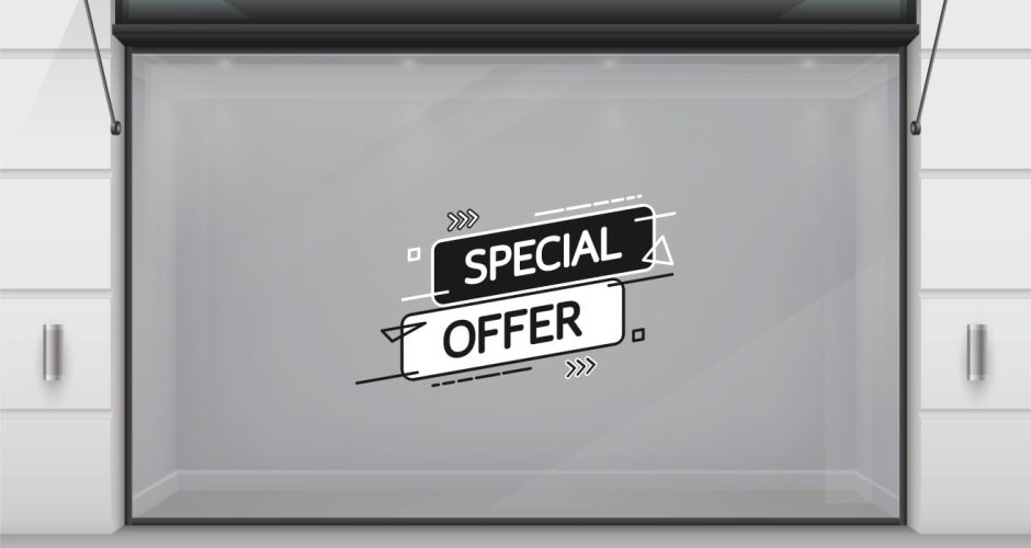 Αυτοκόλλητα καταστημάτων - Special offer Black & White
