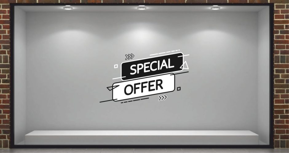 Αυτοκόλλητα καταστημάτων - Special offer Black & White