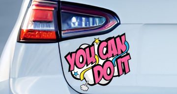 Αυτοκόλλητα Αυτοκινήτου - Αυτοκόλλητο “You can do it”