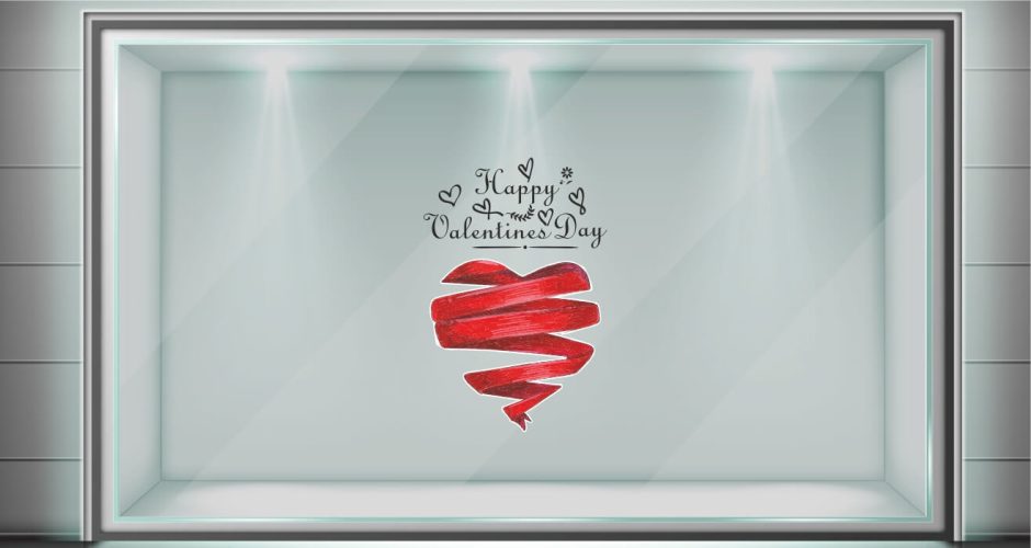 Αγίου Βαλεντίνου - Καλλιγραφικό Happy valentine's day με καρδιά