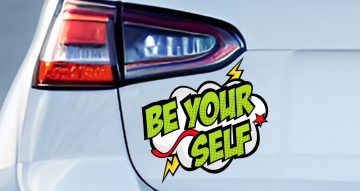 Αυτοκόλλητα Αυτοκινήτου - Αυτοκόλλητο “BE YOUR SELF”
