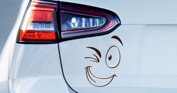 Αυτοκόλλητα Αυτοκινήτου - Αυτοκόλλητο “Φατσούλα που κλέινει το μάτι”
