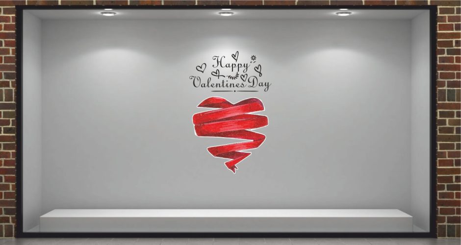 Αγίου Βαλεντίνου - Καλλιγραφικό Happy valentine's day με καρδιά