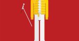 Freddie Mercury - Freddie Mercury – Μινιμαλιστικό Κίτρινο Σακάκι σε Κόκκινο Φόντο — εικόνα 1 από 6