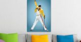 Freddie Mercury - Freddie Mercury – Σκίτσο με Υψωμένη Γροθιά σε Γαλάζιο Φόντο — εικόνα 5 από 6