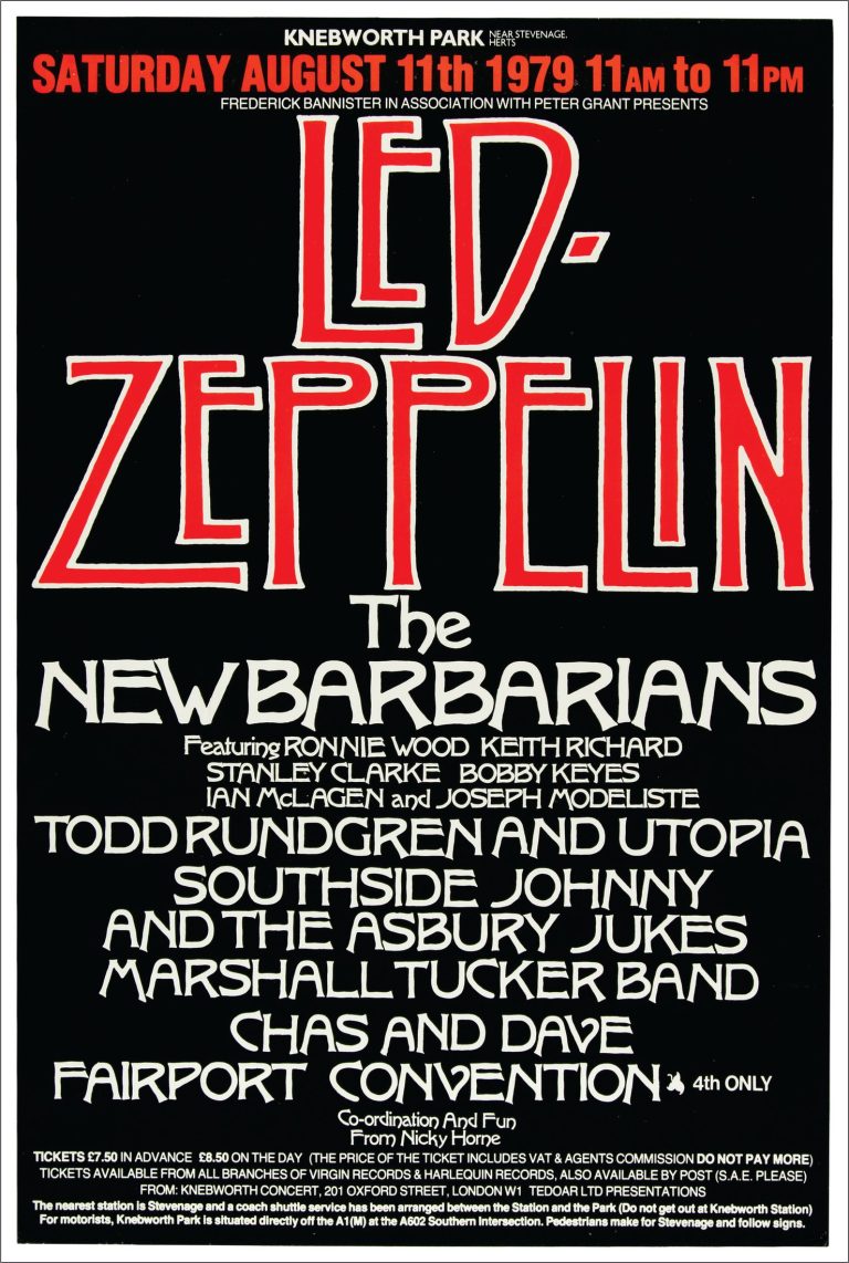 Led Zeppelin - Led Zeppelin – Knebworth Park 1979, Αφίσα Συναυλίας — εικόνα 1 από 6