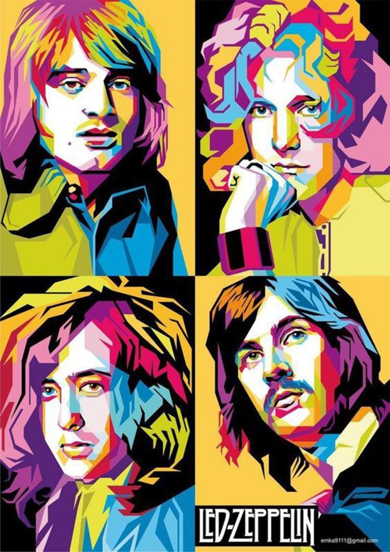 Led Zeppelin - Led Zeppelin – Pop Art Πορτρέτα σε Τέσσερα Πάνελ — εικόνα 1 από 6