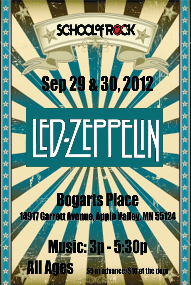 Led Zeppelin - Led Zeppelin – School of Rock, Αφίσα Εκδήλωσης — εικόνα 1 από 6