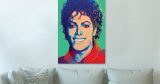 Michael Jackson - Michael Jackson – Pop Art Πορτρέτο με Μπλε Μπούκλες — εικόνα 2 από 6