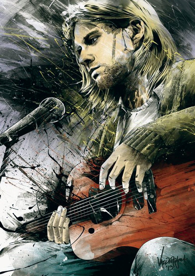 Nirvana - Nirvana – Ζωγραφισμένος Κιθαρίστας με Πιτσιλιές — εικόνα 1 από 6