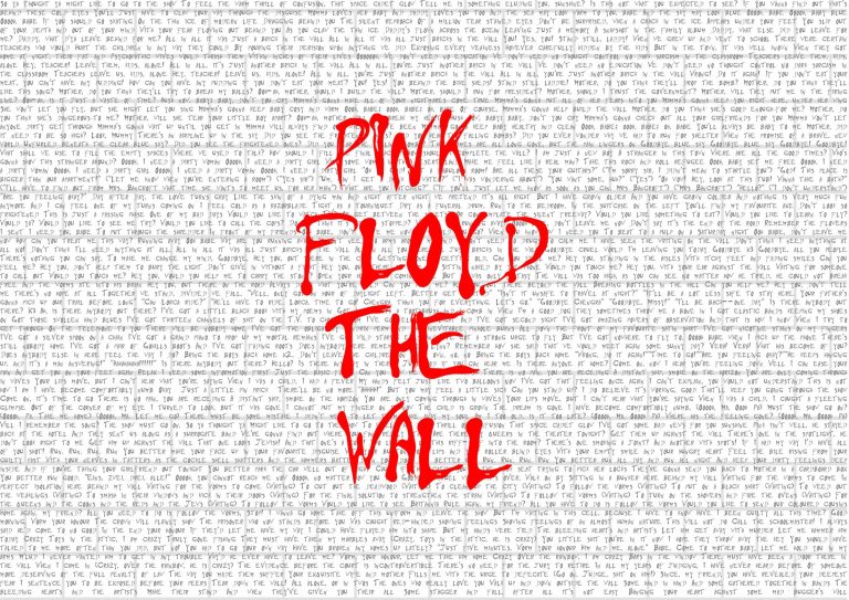 Pink Floyd - Pink Floyd – The Wall, Κόκκινα Γράμματα πάνω σε Κείμενο — εικόνα 1 από 6