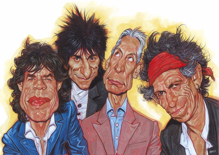 Rolling Stones - Rolling Stones – Χρωματιστή Καρικατούρα Τεσσάρων — εικόνα 1 από 6