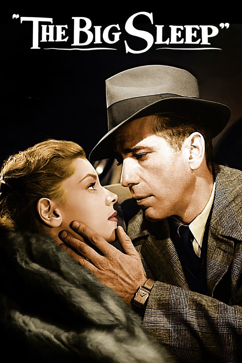 Πόστερ ταινίας The Big Sleep – άντρας με καπέλο κρατά απαλά το πρόσωπο μιας ξανθιάς γυναίκας — εικόνα 1 από 6