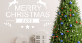 Αυτοκόλλητα Τοίχου - Αυτοκόλλητο “Merry Christmas 2025” με Ελαφάκια, Έλατο & Αστεράκια — εικόνα 6 από 6