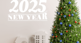 Αυτοκόλλητα Τοίχου - Αυτοκόλλητο “Happy New Year” με Περίτεχνη Γραμματοσειρά — εικόνα 2 από 6