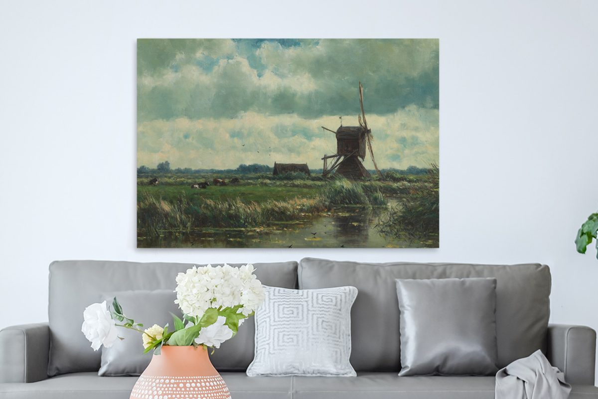Άλλοι Ζωγράφοι - Willem Roelofs - Polder landscape with windmill near Abcoude — εικόνα 1 από 5