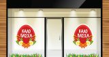 Αυτοκόλλητα καταστημάτων - "Καλό Πάσχα – Κόκκινο Αυγό με Λουλούδια για τη Βιτρίνα σας" 🐣🌷 — εικόνα 1 από 6