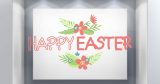 Αυτοκόλλητα καταστημάτων - "Happy Easter – Ανοιξιάτικη Ευχή με Στυλ και Λουλούδια! 🌸🐰" — εικόνα 1 από 4
