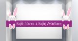 Αυτοκόλλητα καταστημάτων - "Καλό Πάσχα με Χαρούμενα Λαγουδάκια και Ευχές! 🐰🌸" — εικόνα 2 από 4