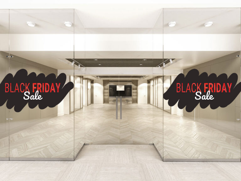 Black Friday - Black Friday Sale σε Μαύρο Σύννεφο – Αυτοκόλλητο Βιτρίνας — εικόνα 1 από 4