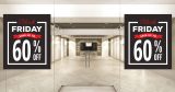 Black Friday - Black Friday Sale με Πλαίσιο – Αυτοκόλλητο Βιτρίνας — εικόνα 1 από 4