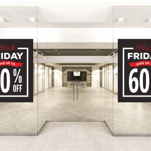 Black Friday - Black Friday Sale με Πλαίσιο – Αυτοκόλλητο Βιτρίνας — εικόνα 1 από 4