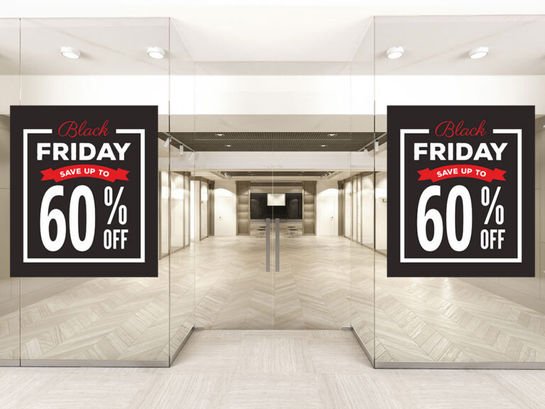 Black Friday - Black Friday Sale με Πλαίσιο – Αυτοκόλλητο Βιτρίνας — εικόνα 1 από 4