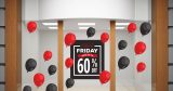 Black Friday - Black Friday Sale – Save up to με 27 μπαλόνια και το δικό σου ποσοστό – Αυτοκόλλητο Βιτρίνας — εικόνα 2 από 4
