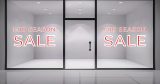10ήμερο / 15ήμερο προσφορών - "Mid Season Sales" με Λευκό Περίγραμμα και Κόκκινα Γράμματα 🔴 – Αυτοκόλλητο Βιτρίνας — εικόνα 1 από 4